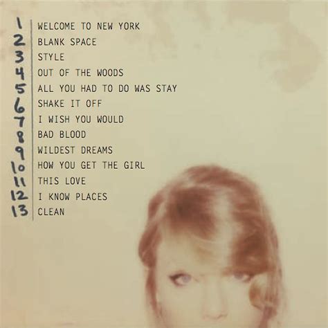 all taylor swift songs in 1989 album